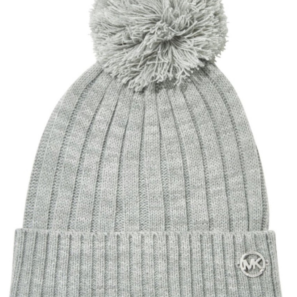 Michael Kors Pom-Pom Knit Beanie Hat